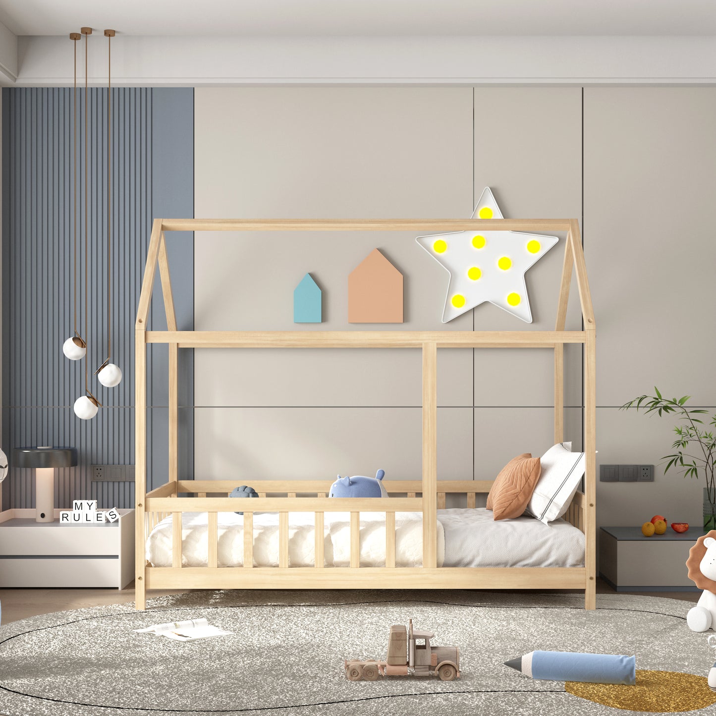 [PREORDER] ARY MONTESSORI NATURAL HOUSE BED - TWIN