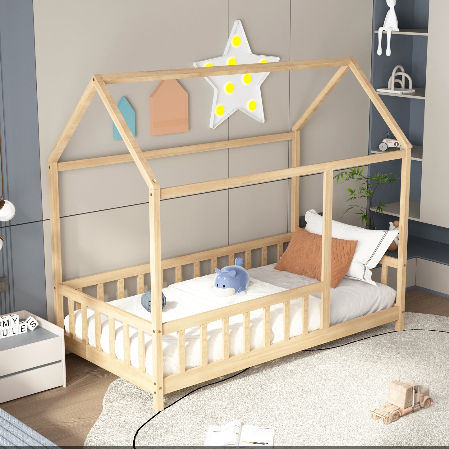 [PREORDER] ARY MONTESSORI NATURAL HOUSE BED - TWIN