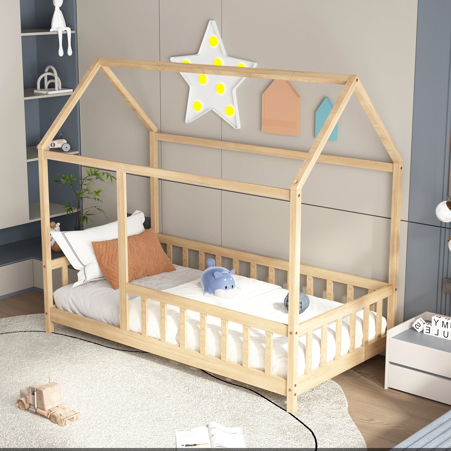 [PREORDER] ARY MONTESSORI NATURAL HOUSE BED - TWIN