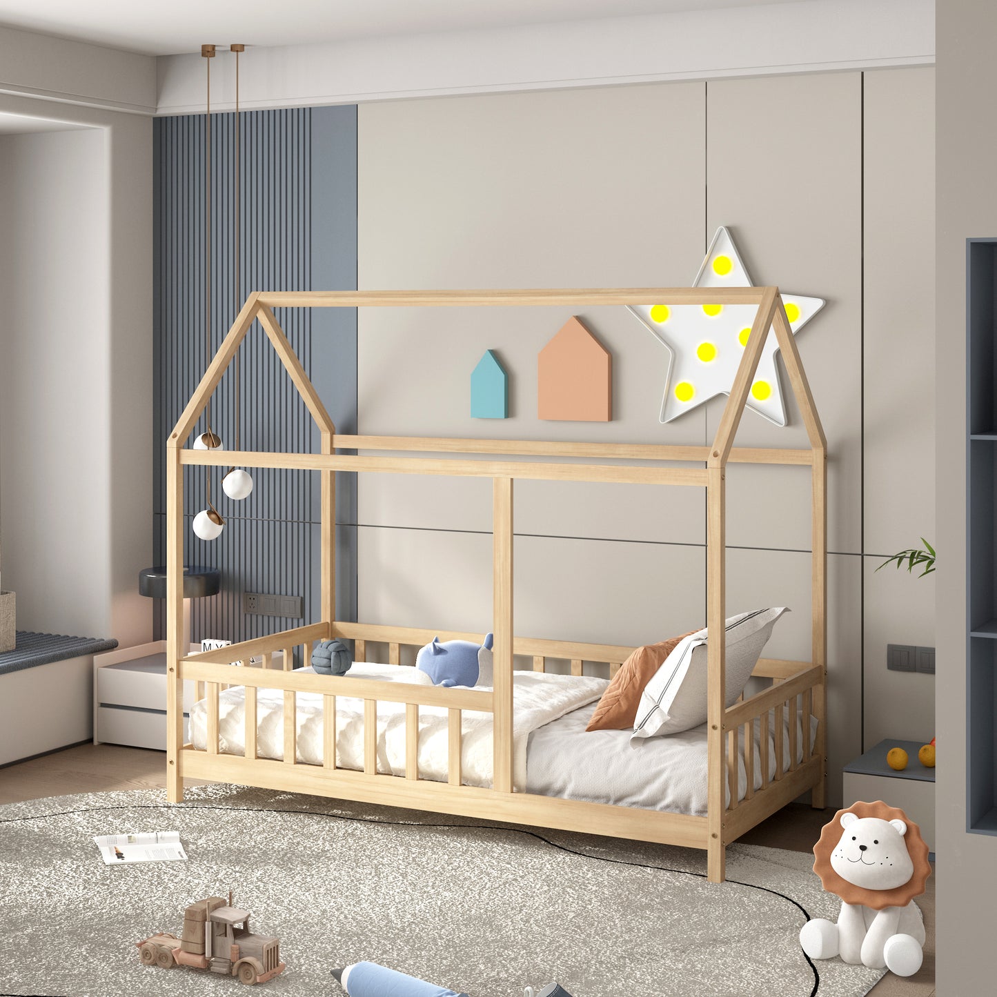 [PREORDER] ARY MONTESSORI NATURAL HOUSE BED - TWIN