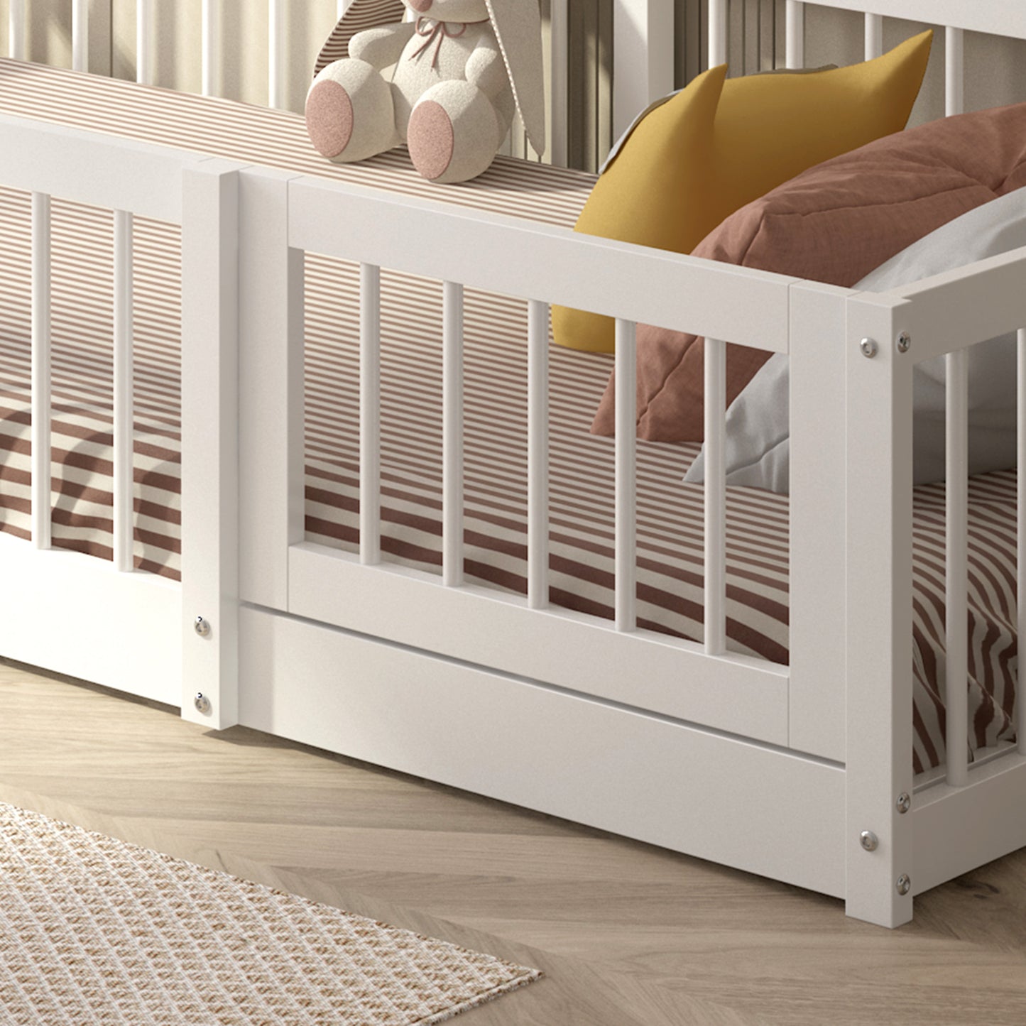 DREAM RAFT MONTESSORI WHITE FLOOR BED - TWIN SIZE