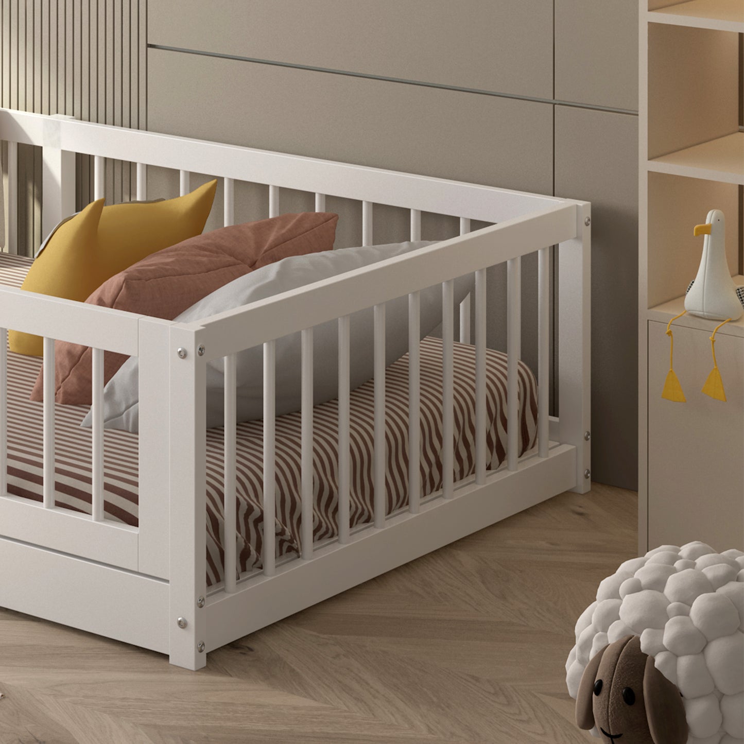 DREAM RAFT MONTESSORI WHITE FLOOR BED - TWIN SIZE